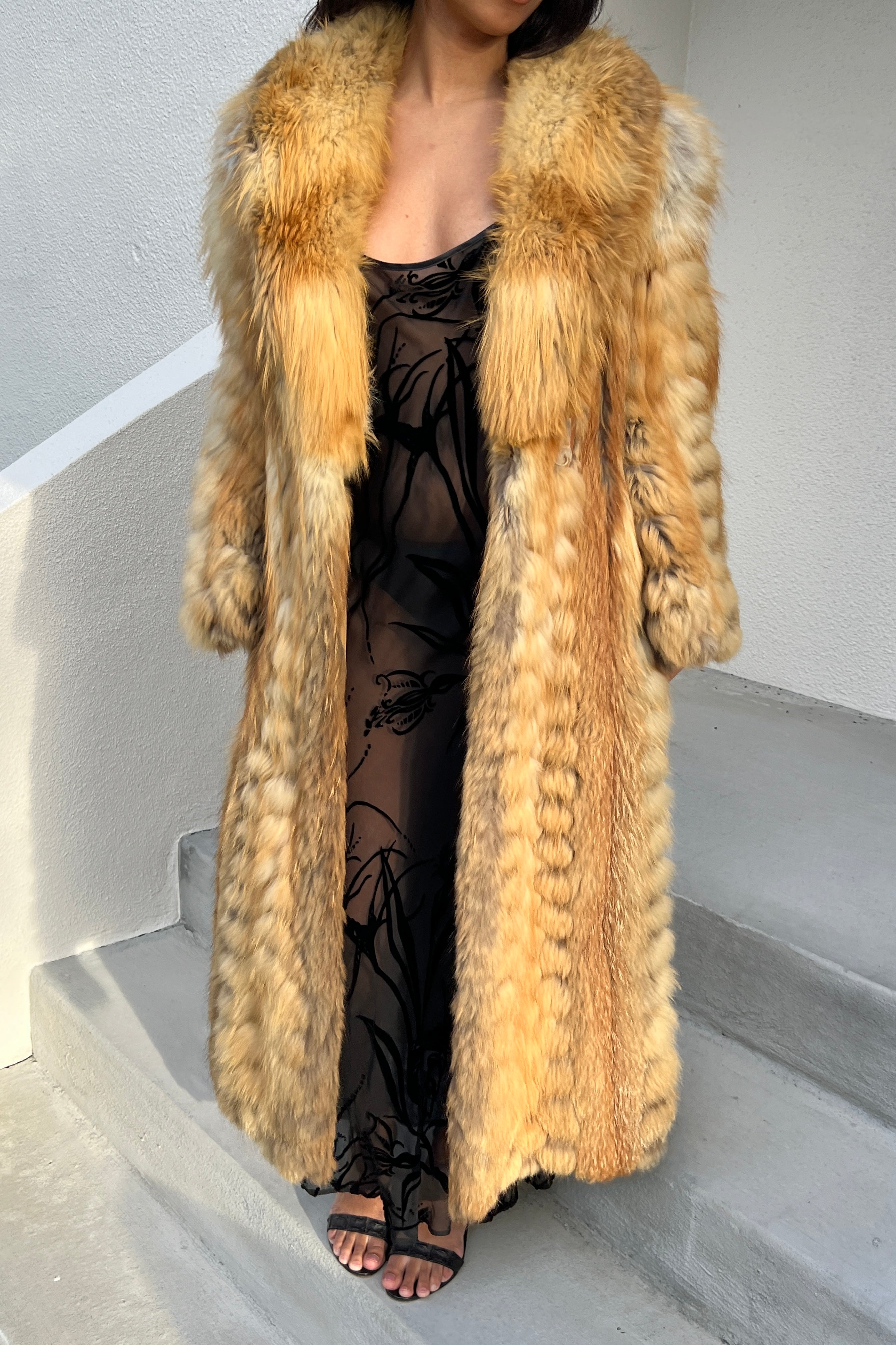 Vintage Red Fox Fur Floor Length Coat – Toots Vintage