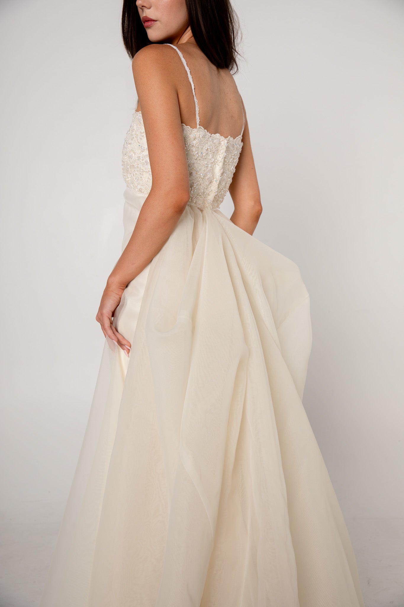 Priscilla of Boston Empire Waist Chiffon Wedding Dress