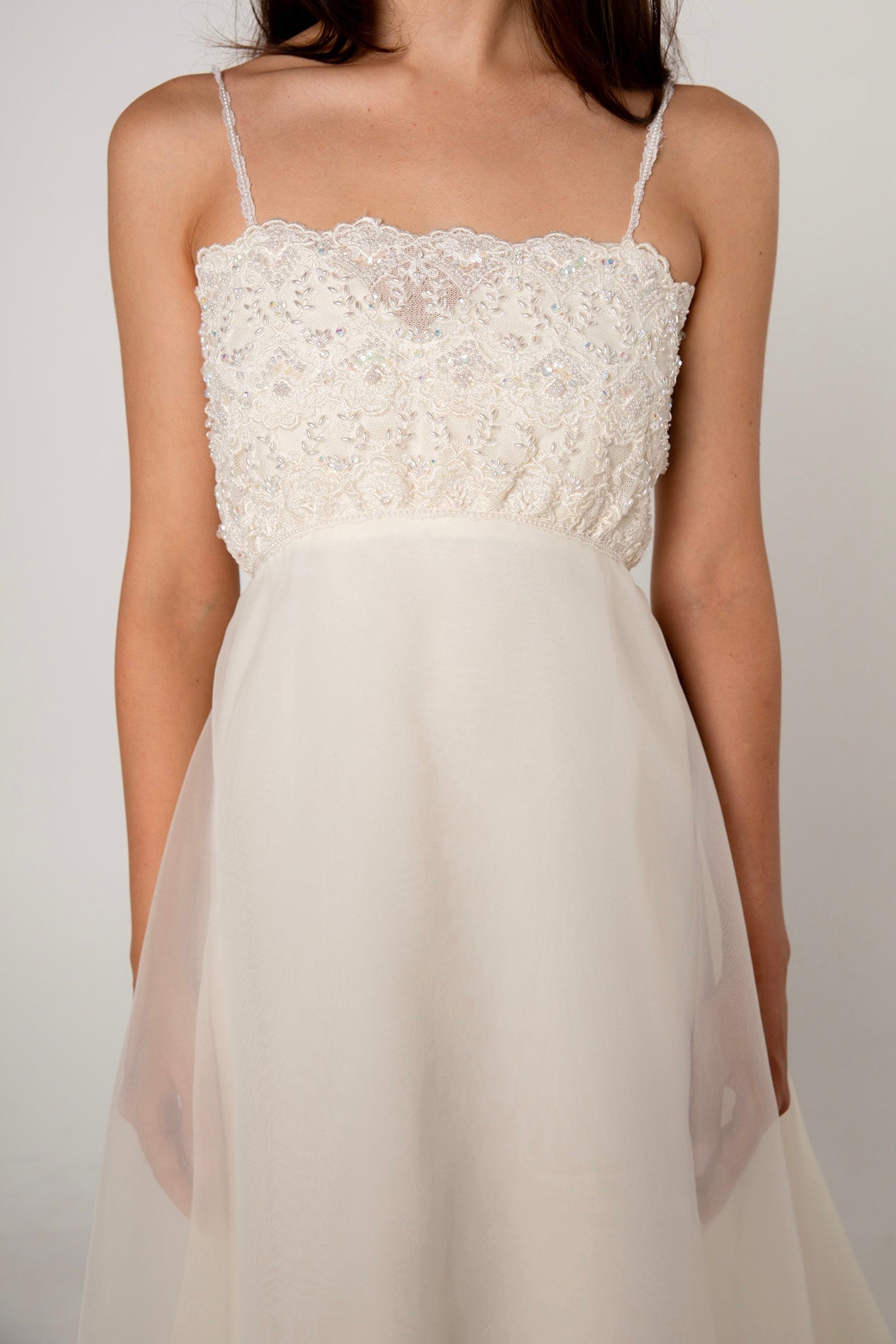 Priscilla of Boston Empire Waist Chiffon Wedding Dress