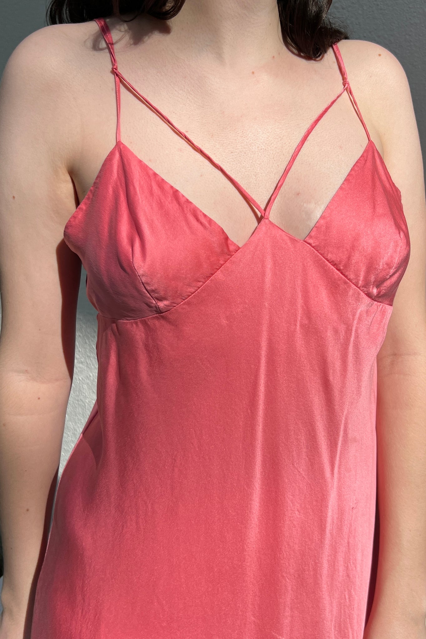Victoria’s Secret 1998 Cutout Pink Silk Slip Dress