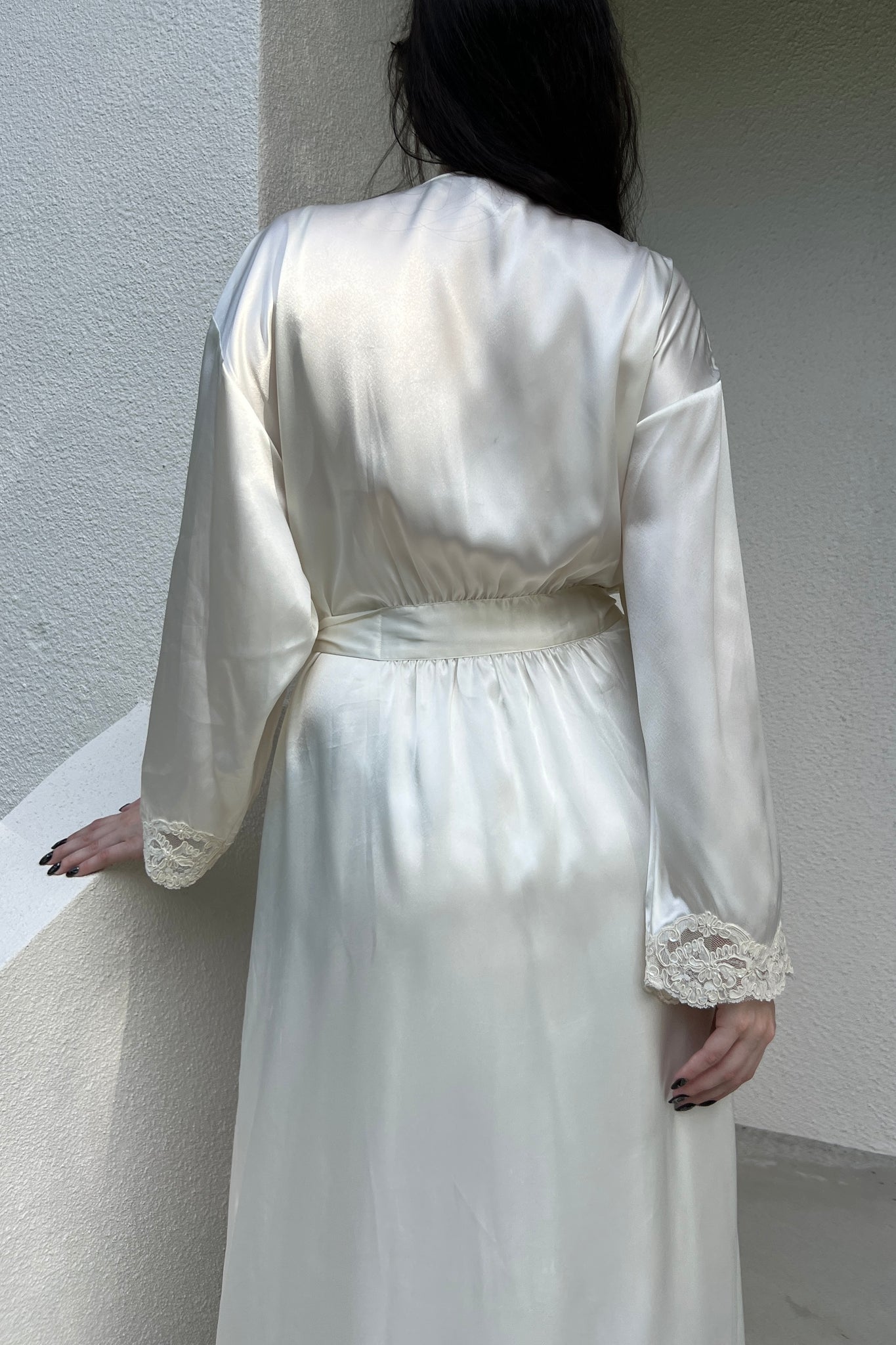 Victoria’s Secret 1998 White Satin Bridal Robe & Nightgown Set