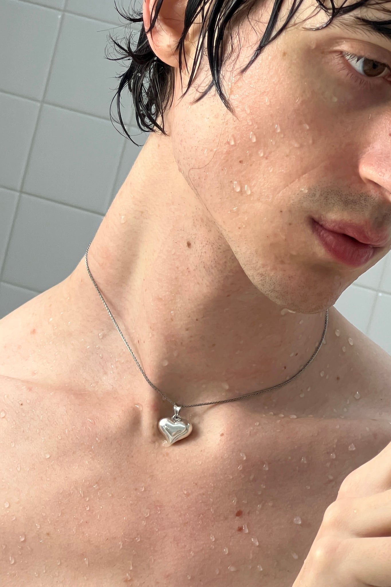 Small Silver Heart Pendant Necklace