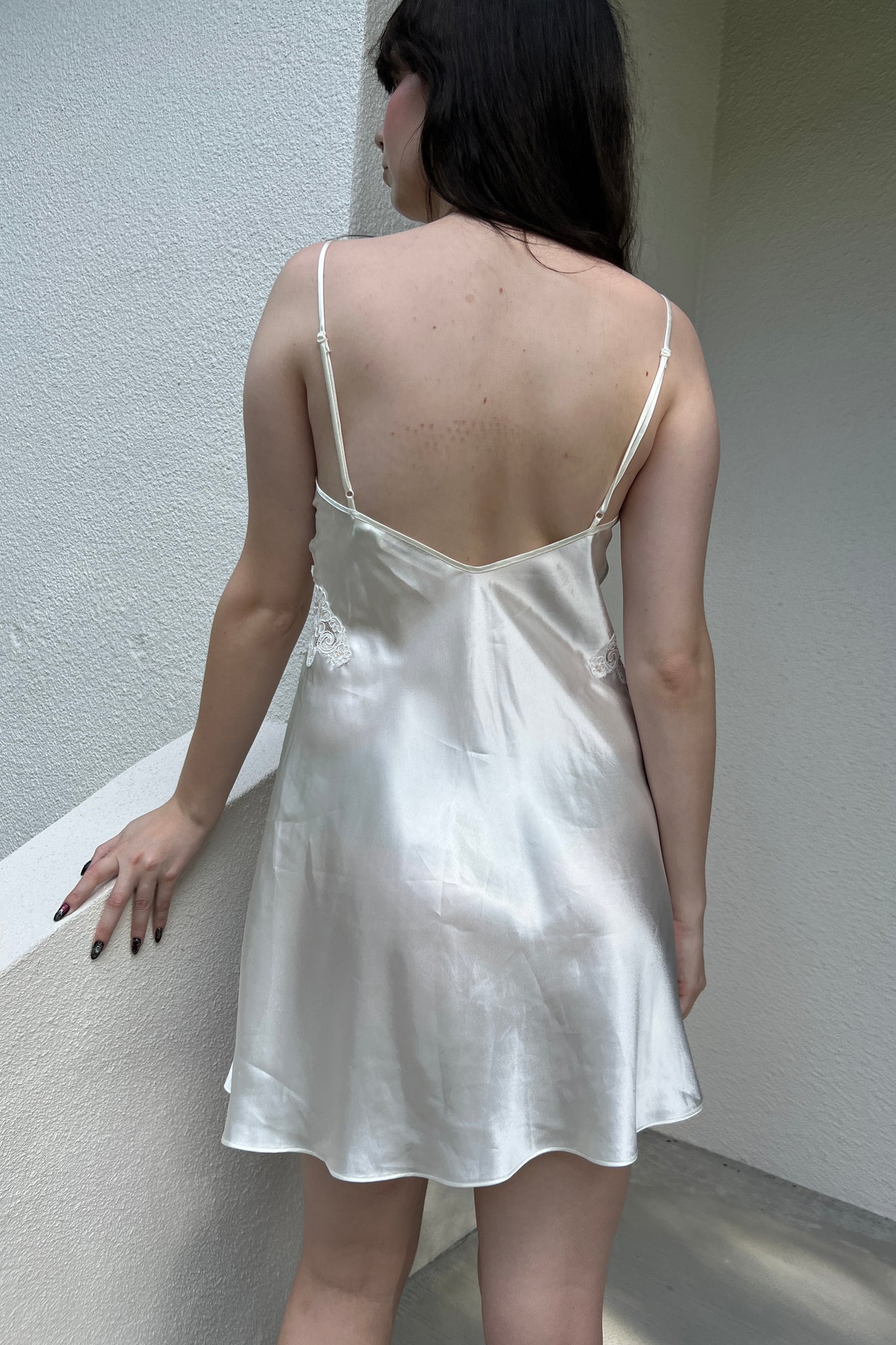 Victoria’s Secret 1997 White Satin Bridal Robe & Slip Dress Set