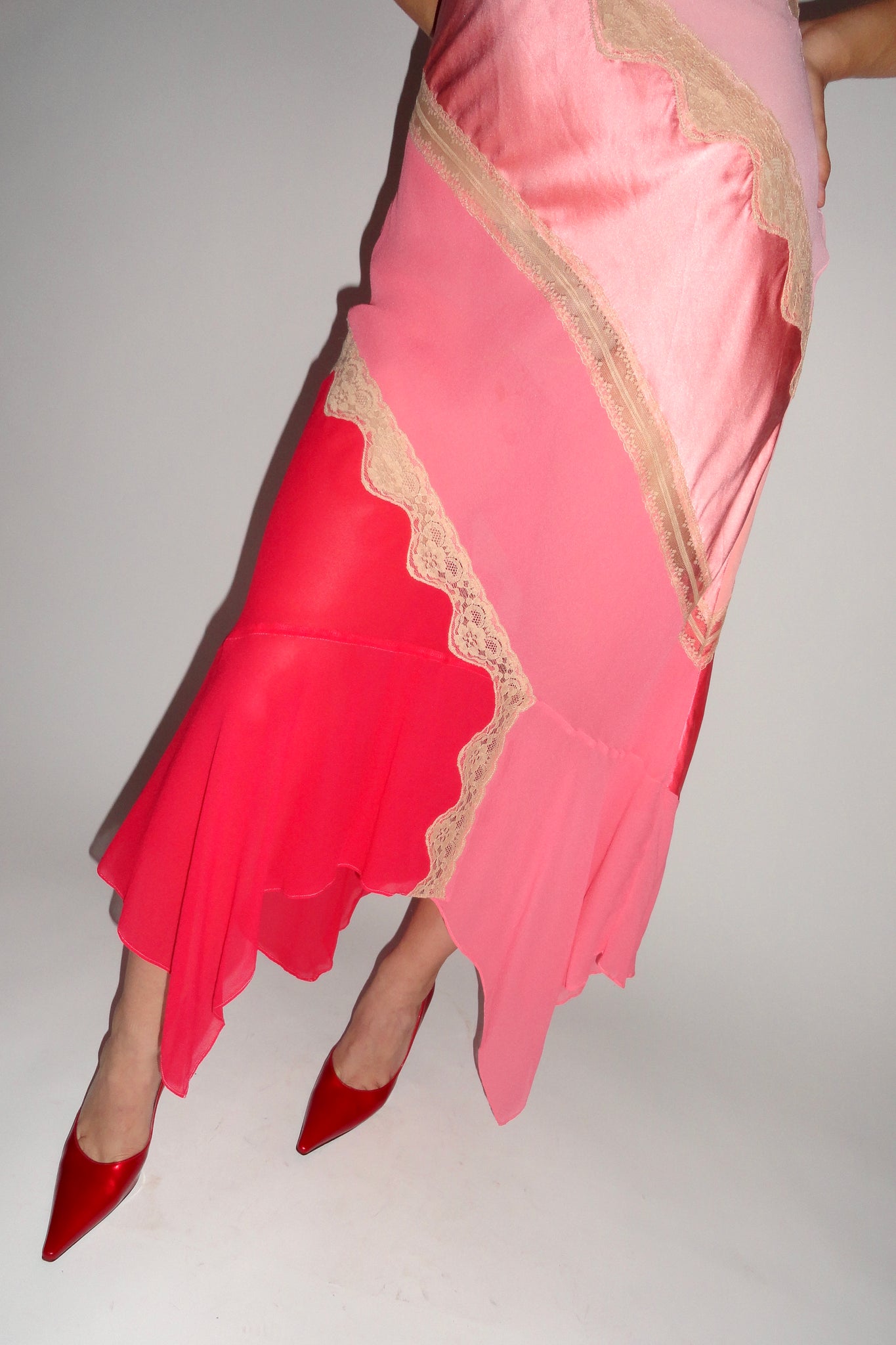 Y2K Victoria’s Secret Paneled Silk Slip Dress
