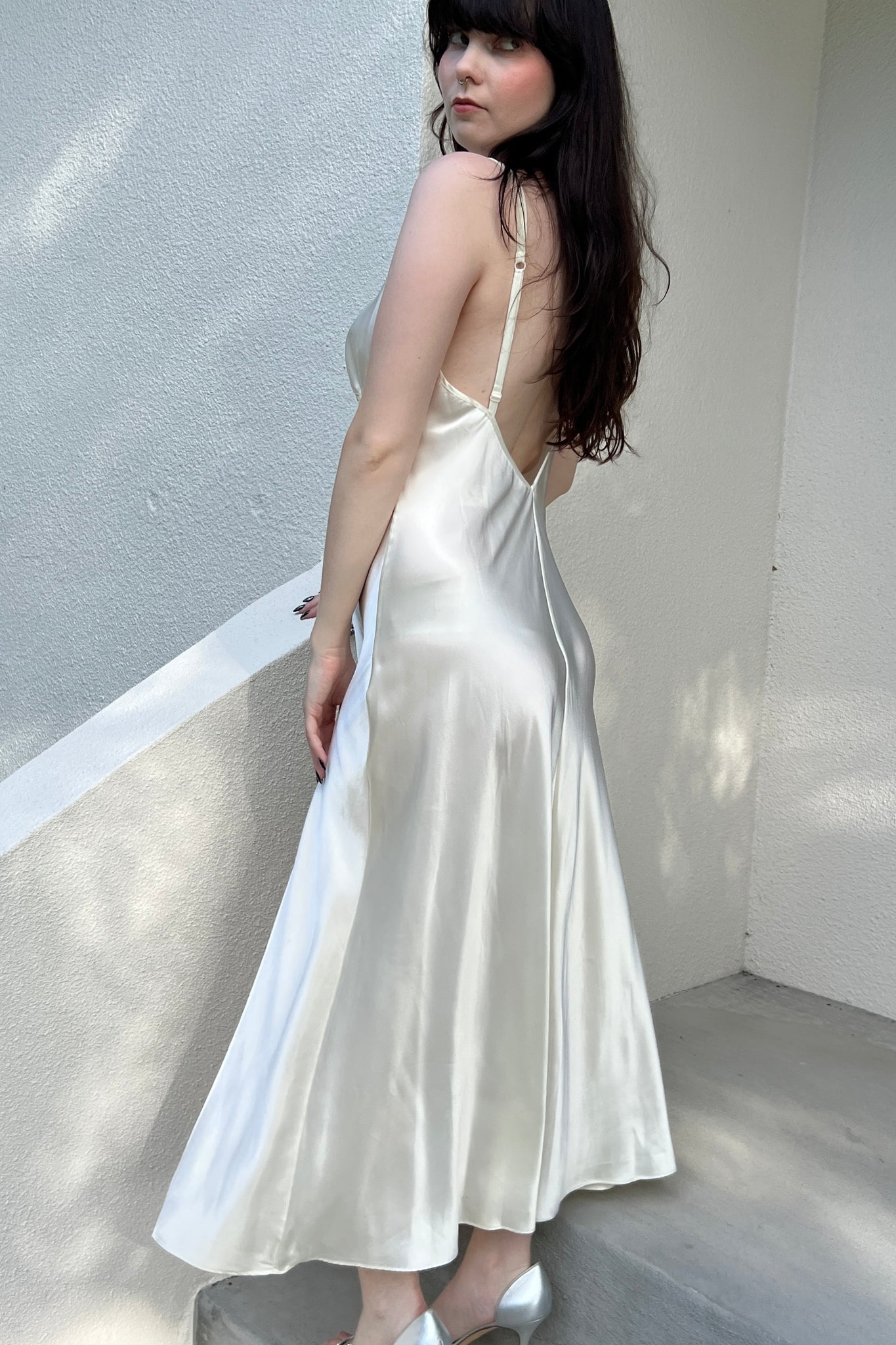 Victoria’s Secret 1998 White Satin Bridal Robe & Nightgown Set