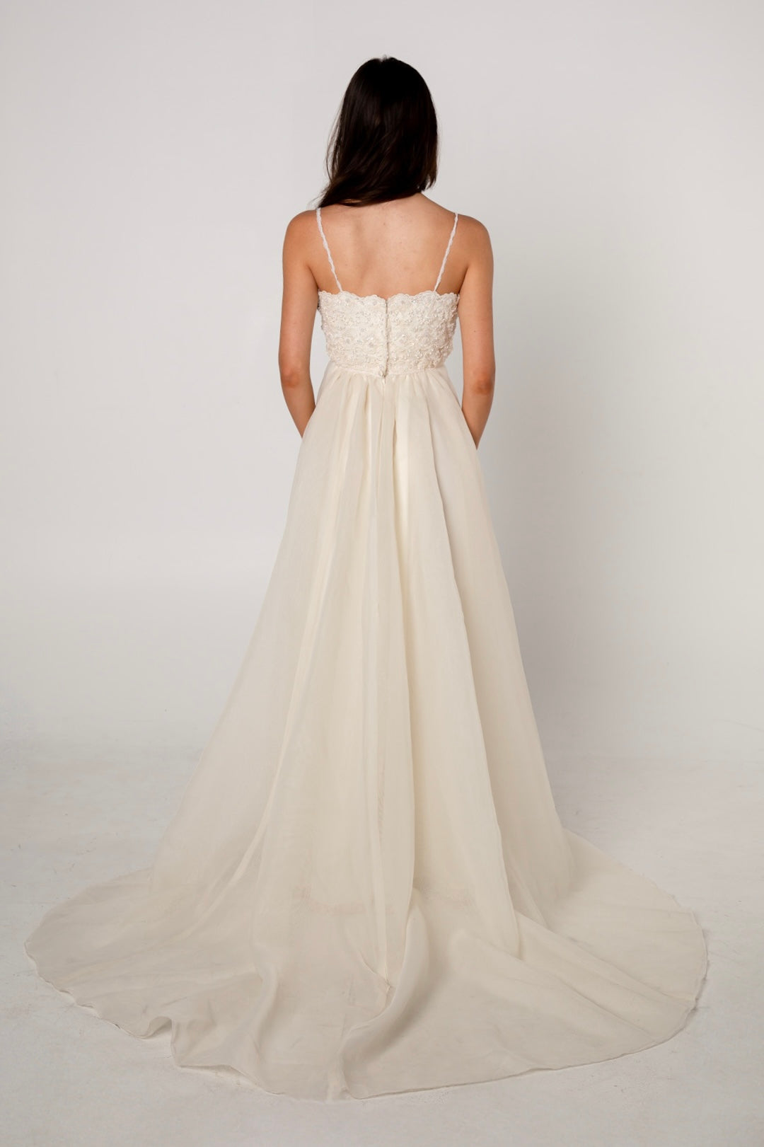 Priscilla of Boston Empire Waist Chiffon Wedding Dress