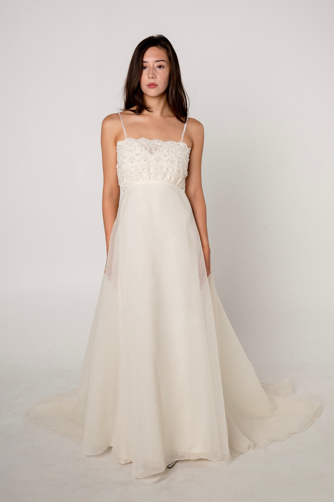 Priscilla of Boston Empire Waist Chiffon Wedding Dress