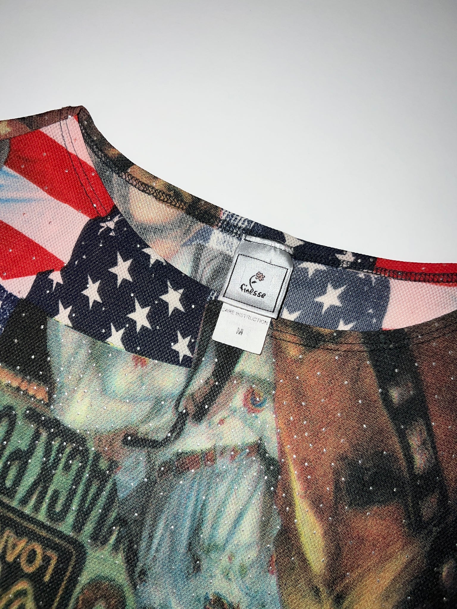 90s American Flag Print Tank Top