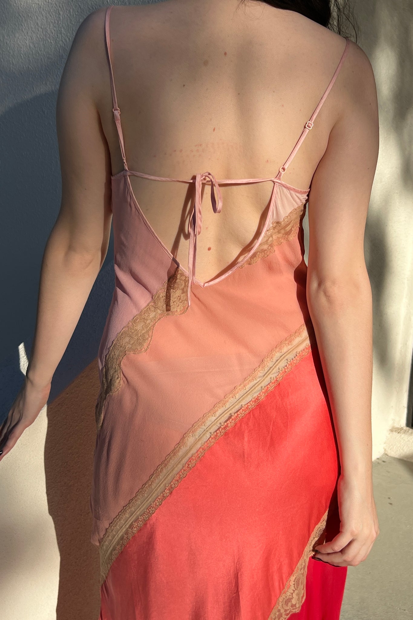 2002 Victoria’s Secret Pink Paneled Silk Slip Dress