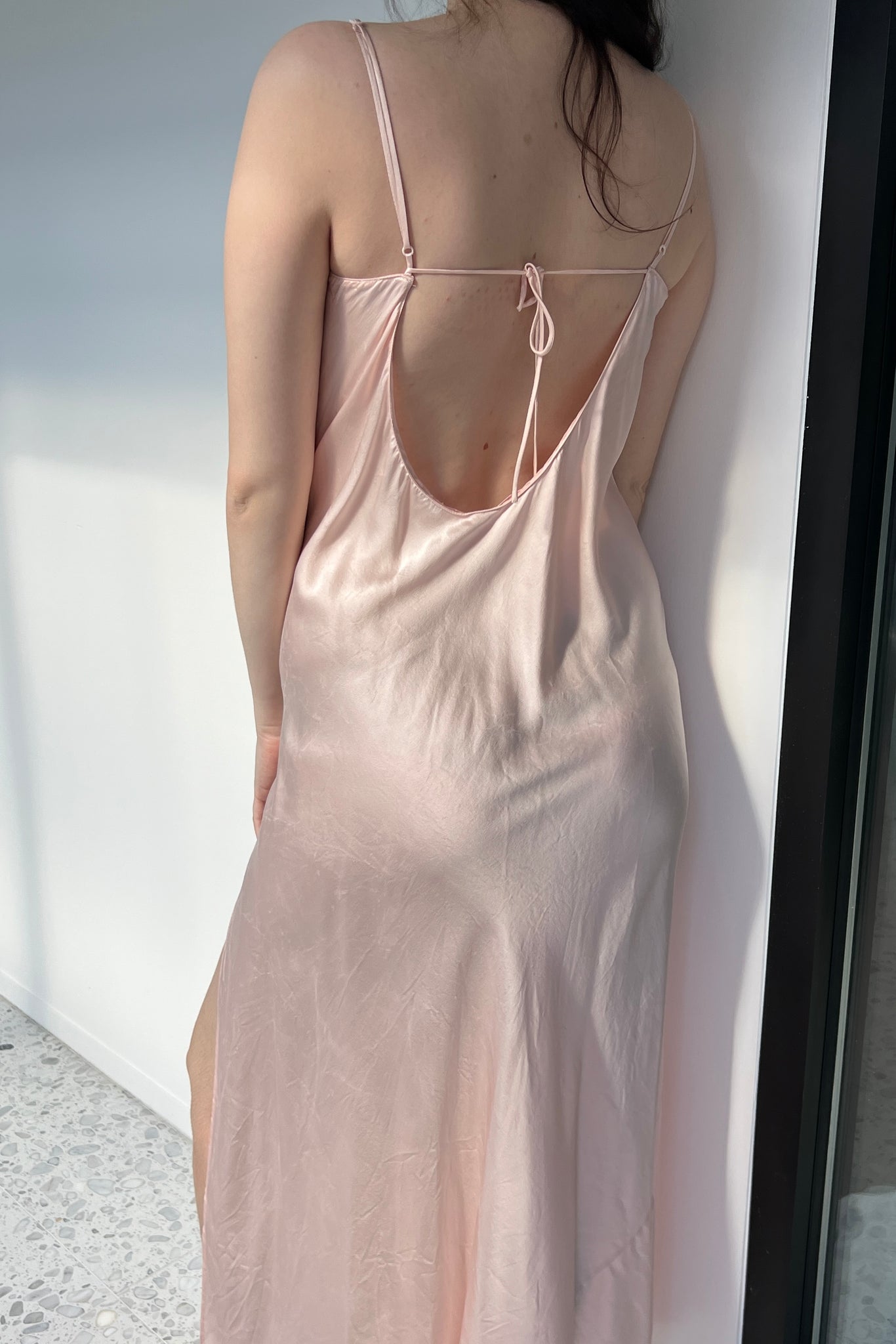 Victoria’s Secret 1999 Pale Pink Silk Cowl Slip Dress