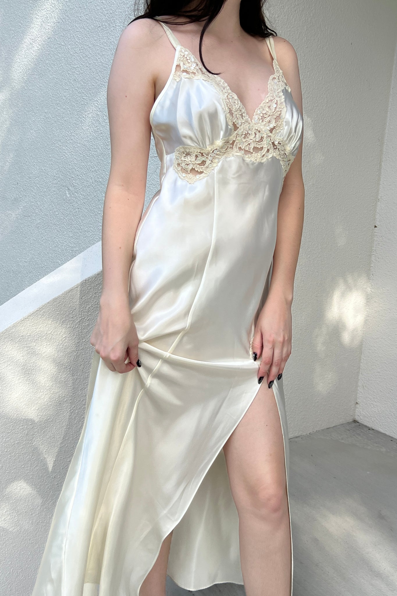 Victoria’s Secret 1998 White Satin Bridal Robe & Nightgown Set