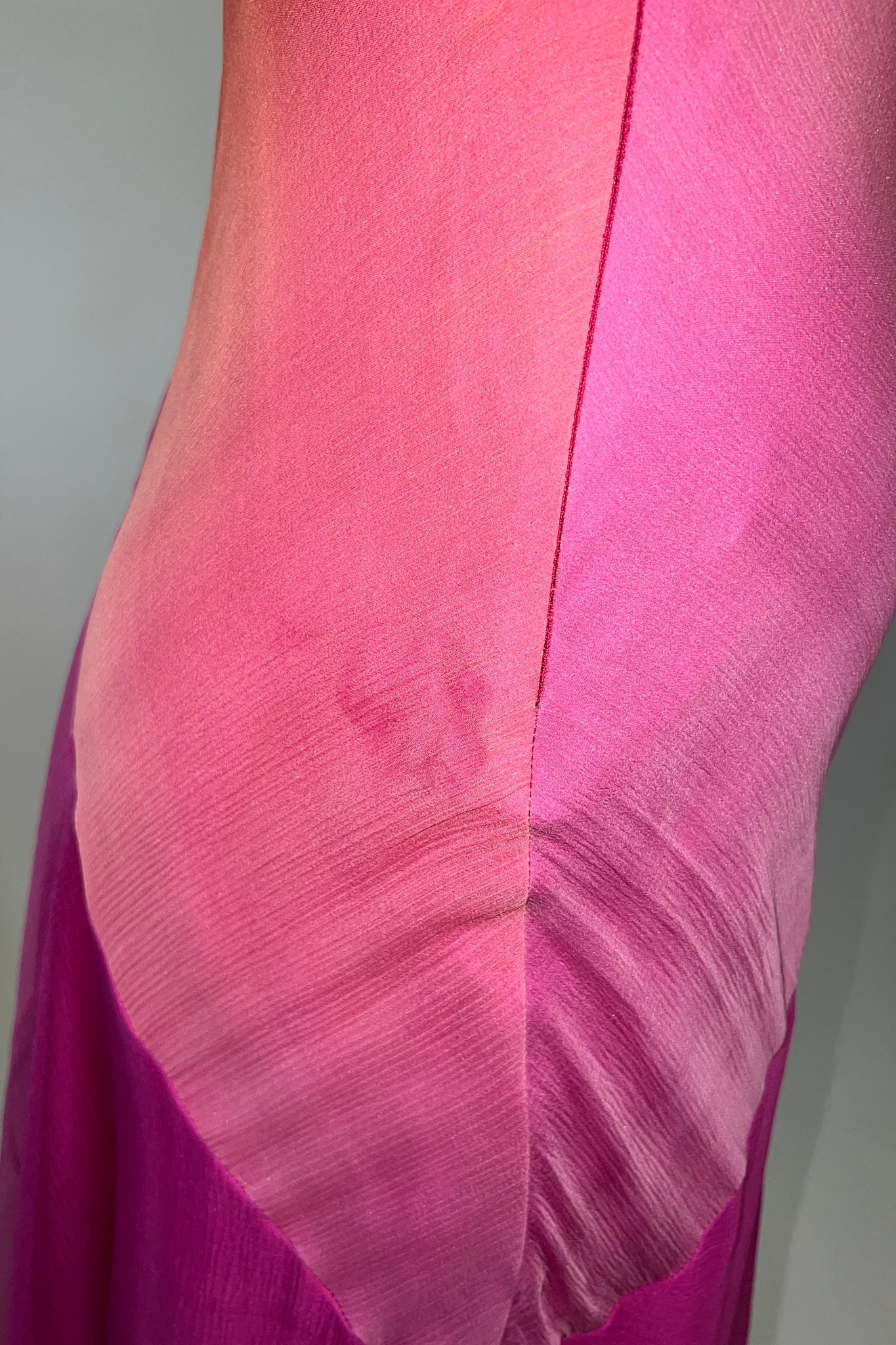 Pink Ombré Silk Chiffon Gown
